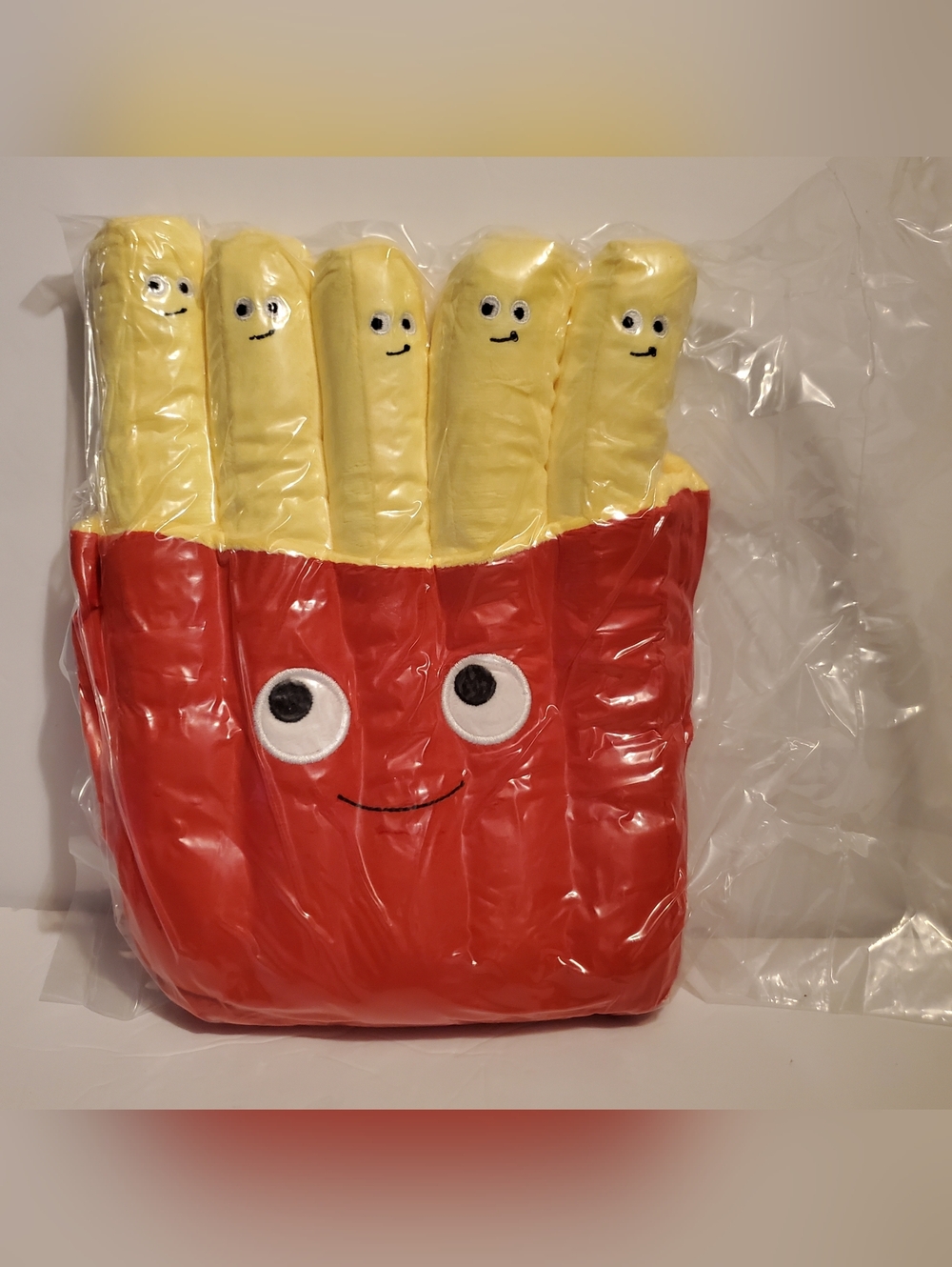 Large Red Yellow Stuffed Fries Plush Toy w/ Removable Pieces, 24-36 in